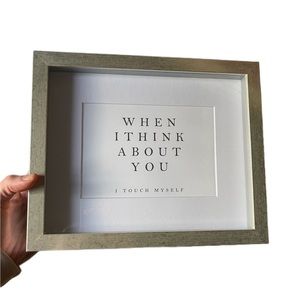NEW original Art matted 8x10” print divinyls song quote bathroom framed silver